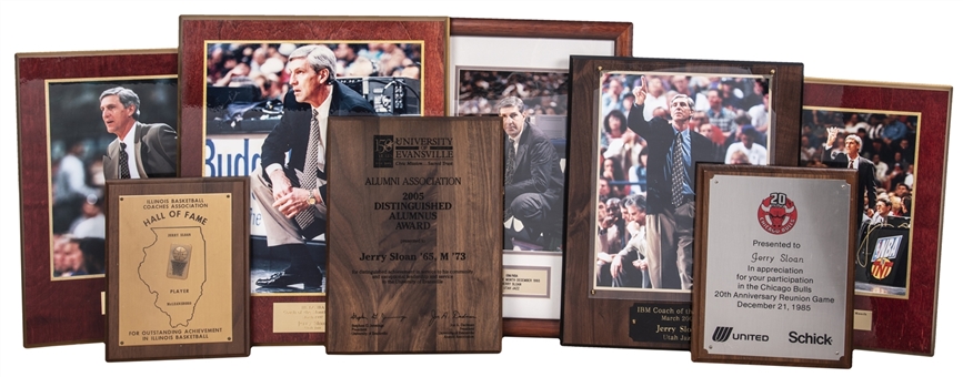 Jerry Sloans Personal Collection Of Awards, Contracts And Other Items From His Coaching Career